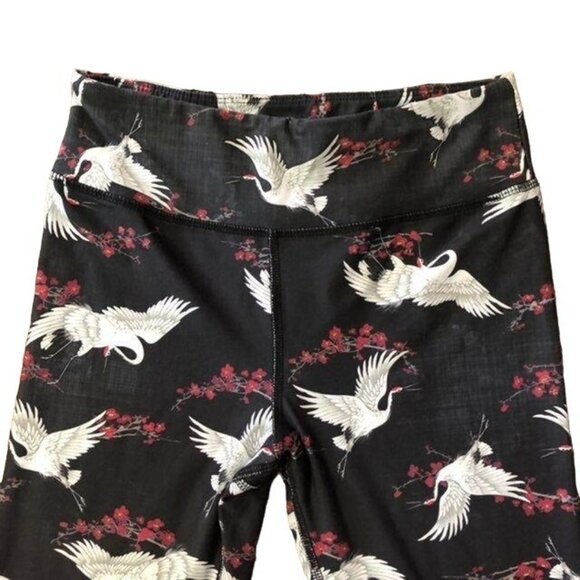 Evolution and Creation Leggings Womens M Used Bird Print Work Out - Picture 3 of 11